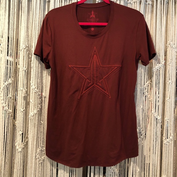 Jeffree Star Tops - Jeffree Star Burgundy Logo shirt